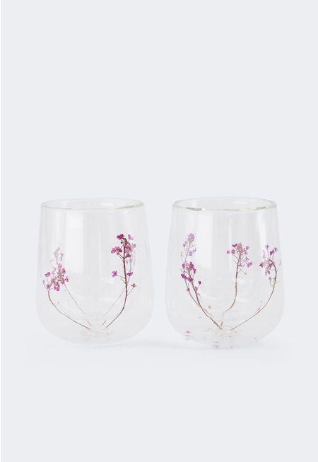Glass Tumbler Set Of 2 Pcs