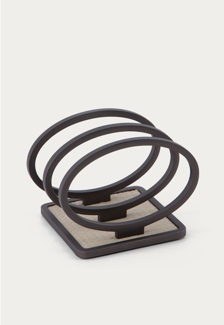 Tissue Holder With Leather Base