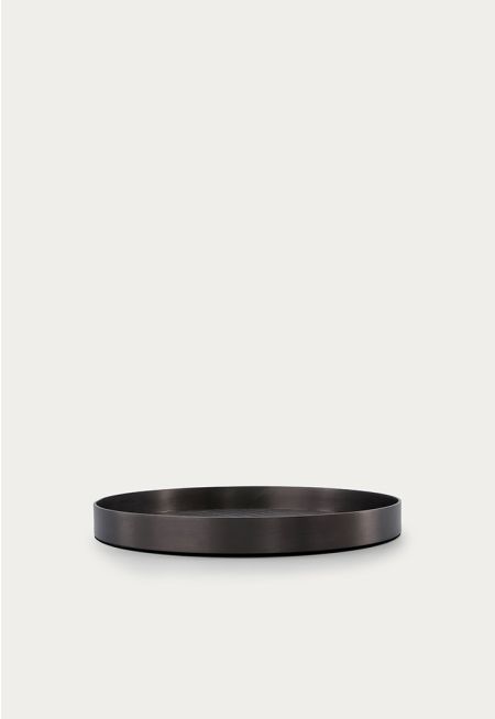 Stainless Steel & Leather Tray