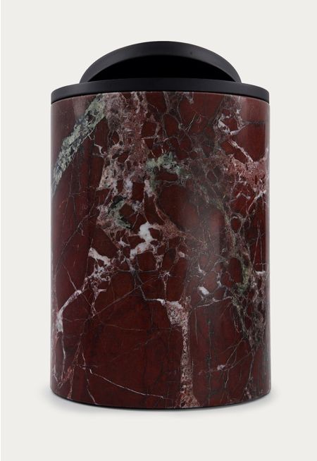 Rosso Marble Trash Bin