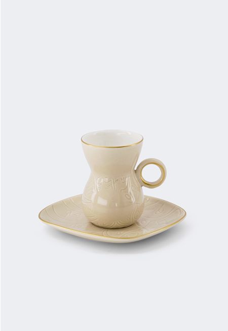 Coffee Cup & Saucer Set (6 Pcs)