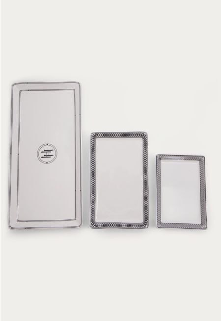 Bone China Tray Set Of 3pcs