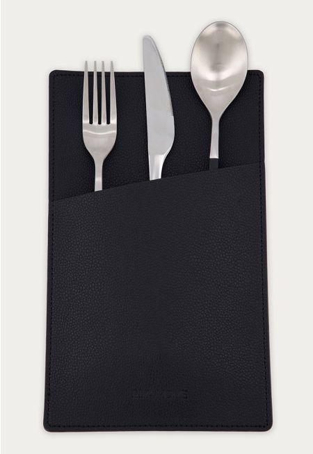 Leather Cutlery Pocket