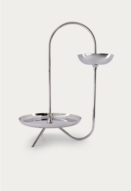 Two-Tiered Stainless Steel Tray