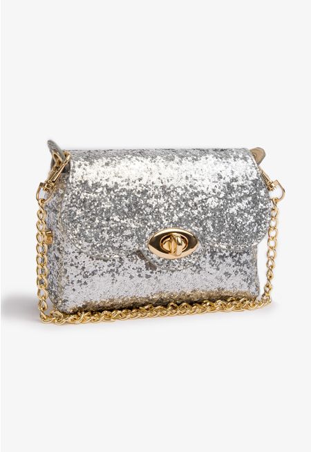 Sequined Mini Crossbody Bag