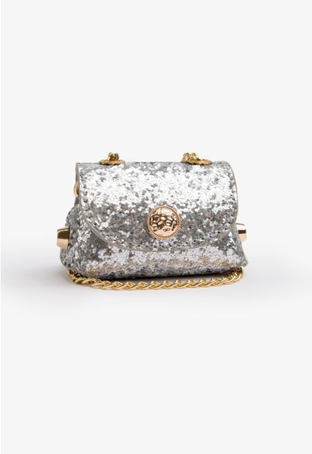 Sequined Micro Crossbody Bag