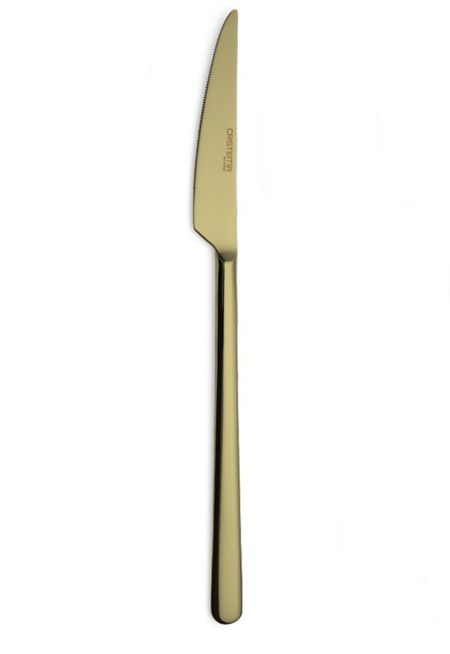 Stainless steel Gold Tone Knife 242 mm