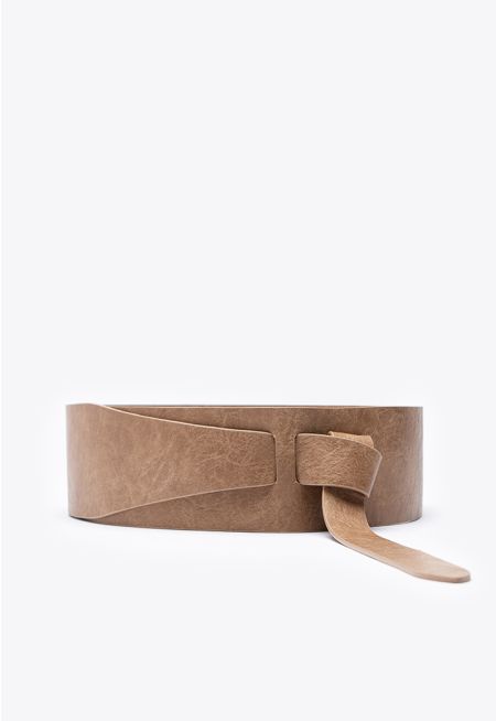 Faux Leather Pull Through Belt -Sale