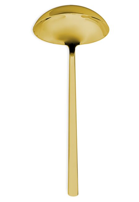 Stainless steel Gold Toned Service Soup Ladle 