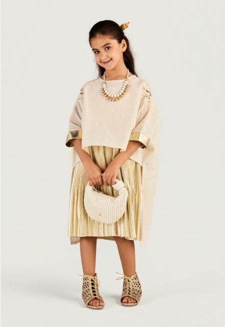 Metallic High Low Dress 