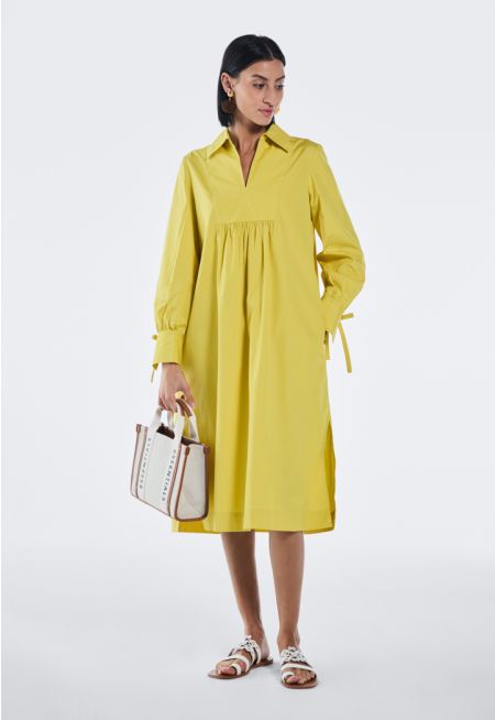 V-Neck Oversized Midi Dress- Style Ramadan