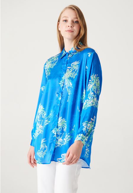 Floral Contrast Patterned Shirt -Sale