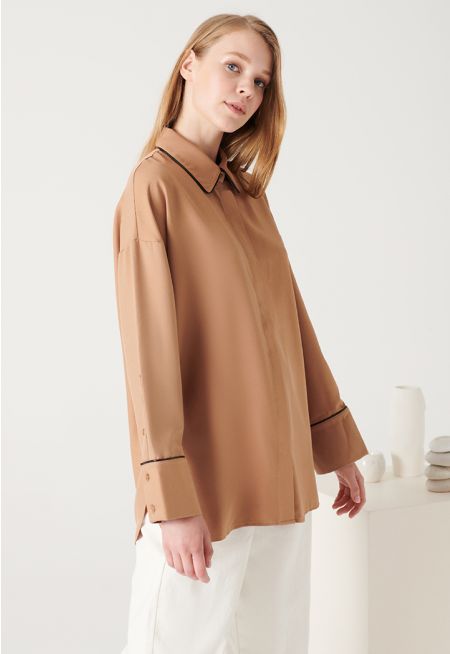 Concealed Buttoned Down Solid Shirt -Sale