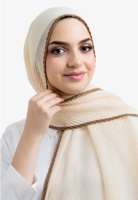 Two Toned Electric Pleated Hijab