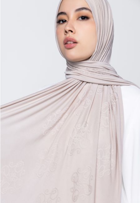 Monogram Embroidered Hijab