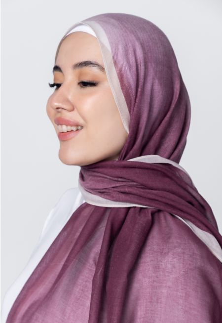 حجاب شال بطبعات بلون متدرج