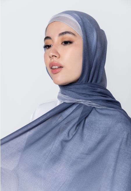 حجاب شال بطبعات بلون متدرج