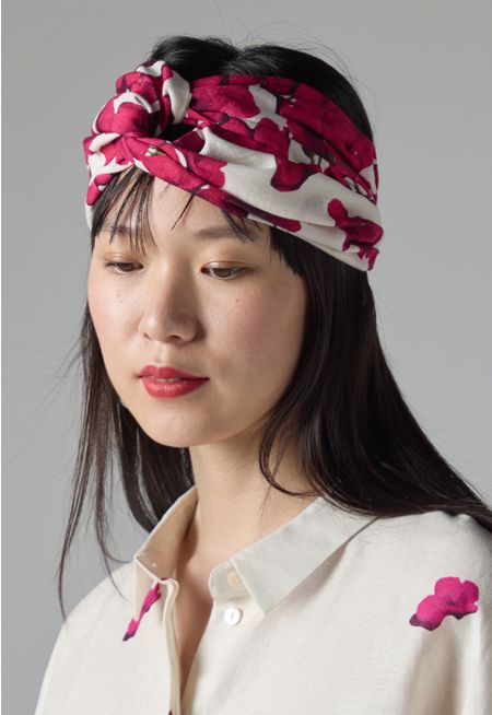 Floral Printed Wide Hairband
