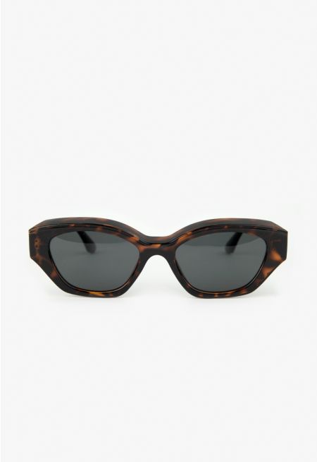 Cat Eye Tortoiseshell Frame Sunglasses