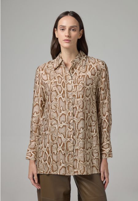 All Over Snake Printed Shirt 