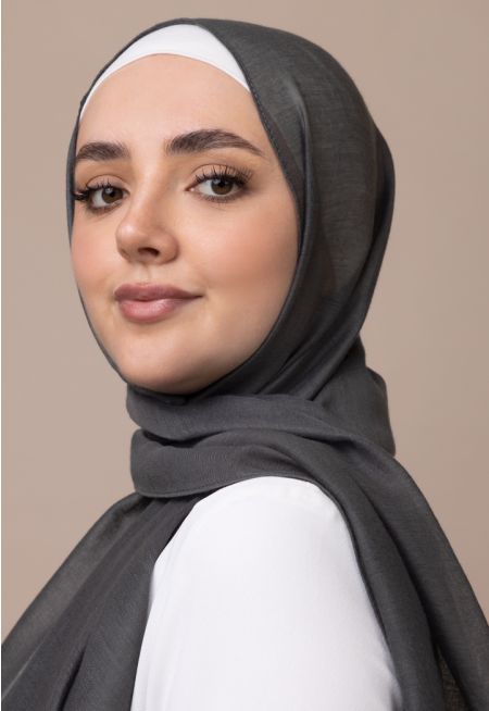حجاب سادة محبوك ميني