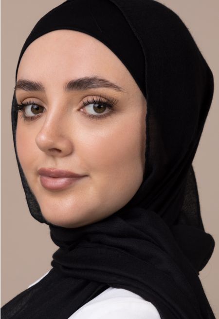 حجاب سادة محبوك ميني