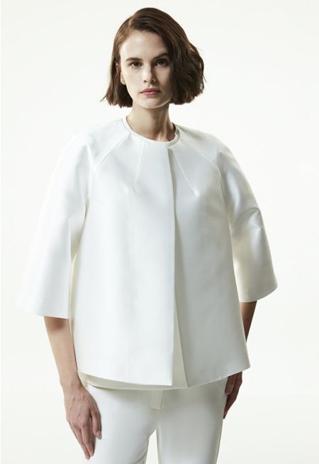 Machka Open-Front Outer Jacket Off White