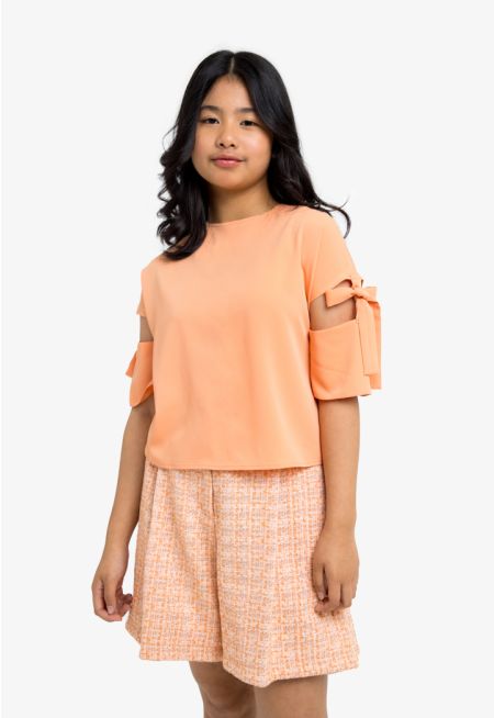 Solid Short Sleeves Top