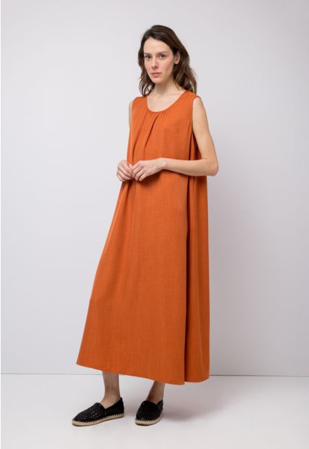 Sleeveless Oversized Solid Dress
