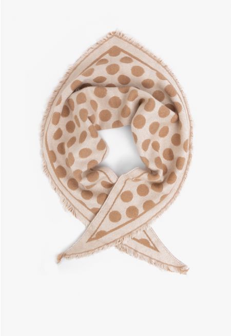 Polka Dott Printed Scarf