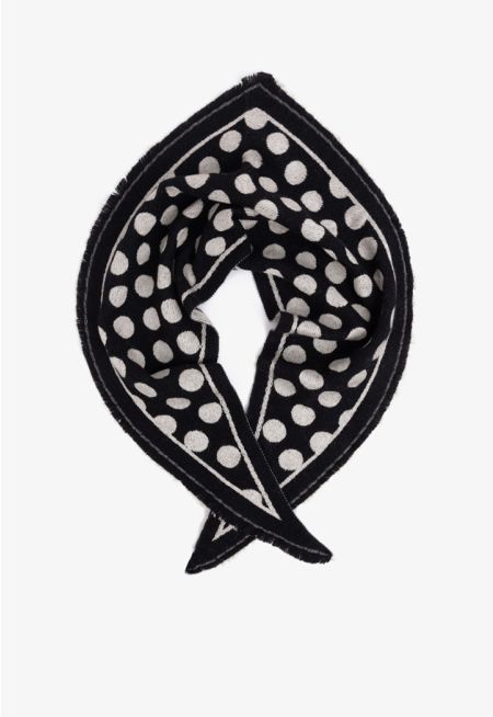 Polka Dott Printed Scarf