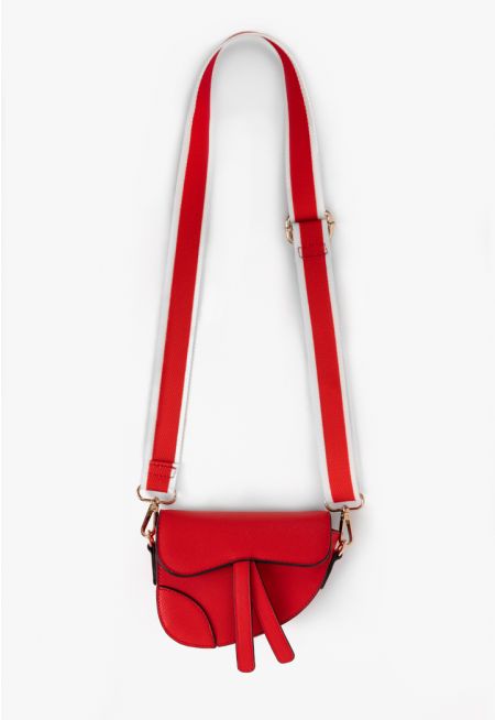 Solid Crossbody Saddle Bag