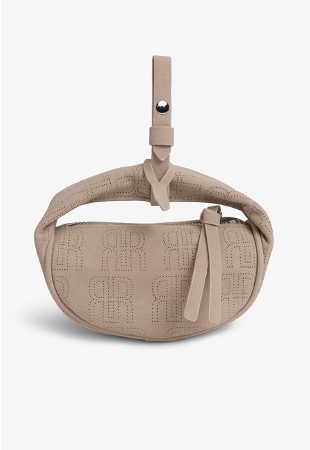Solid PU Leather Monogram Clutch