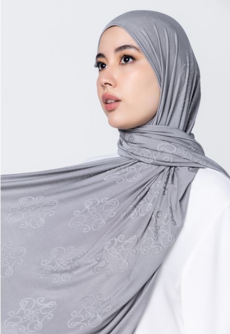 Monogram Embroidered Hijab