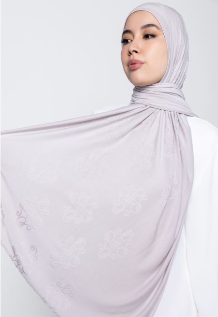 Monogram Embroidered Hijab