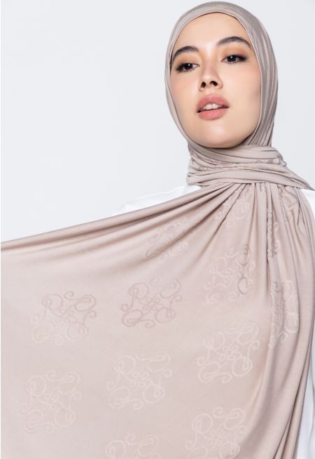 Monogram Embroidered Hijab