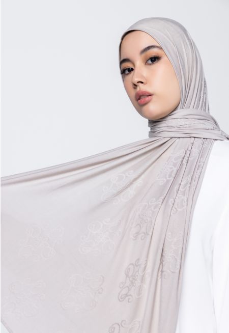 Monogram Embroidered Hijab