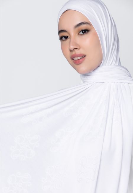 Monogram Embroidered Hijab