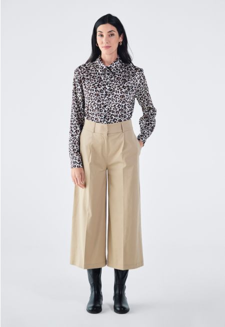 Solid Palazzo Trousers