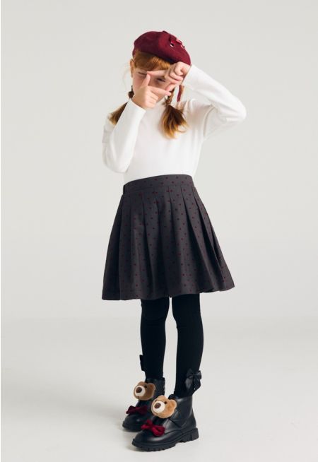 Heart Dots Short Skirt