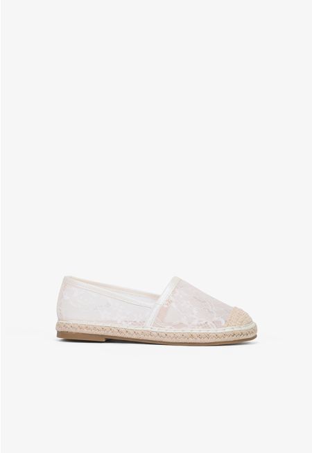 Floral Lace Espadrille Sandals