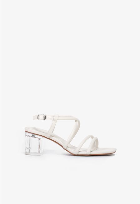 Square Toe Criss Cross Strap Sandals