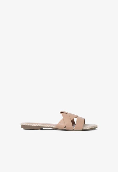 Iconic PU Leather Flat Slides