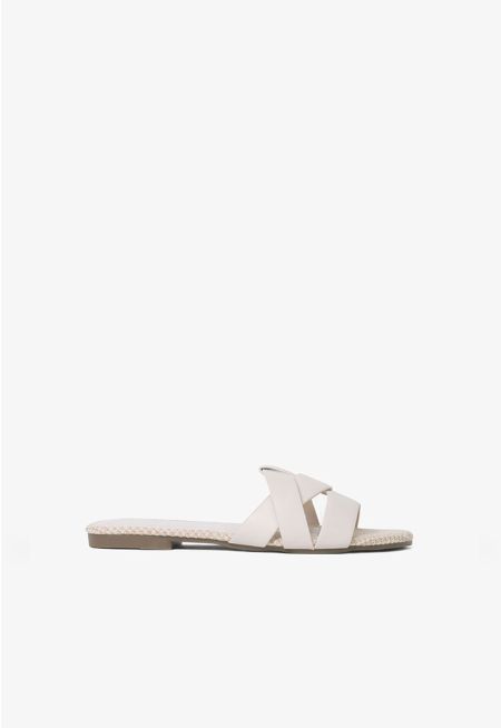 Iconic PU Leather Flat Slides