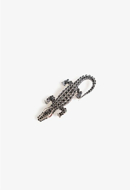 Crocodile Design Crystals Brooch Pin -Sale