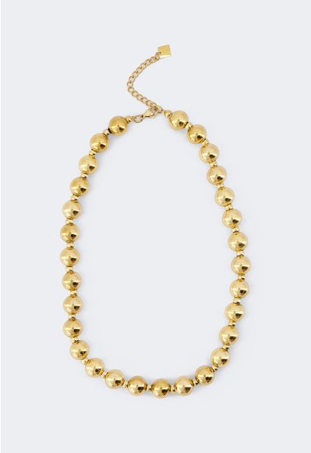 Golden Beaded Necklace