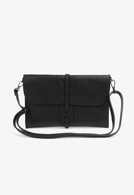Solid Genuin Leather Clutch Bag