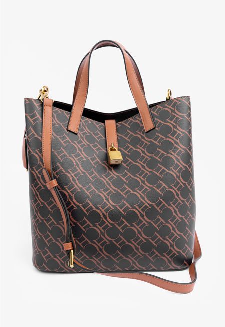 Printed Monogram Tote Bag