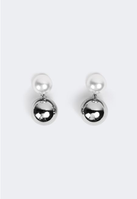 Two Toned Round Earrings