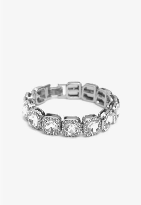 Square Cut Crystal Bracelet